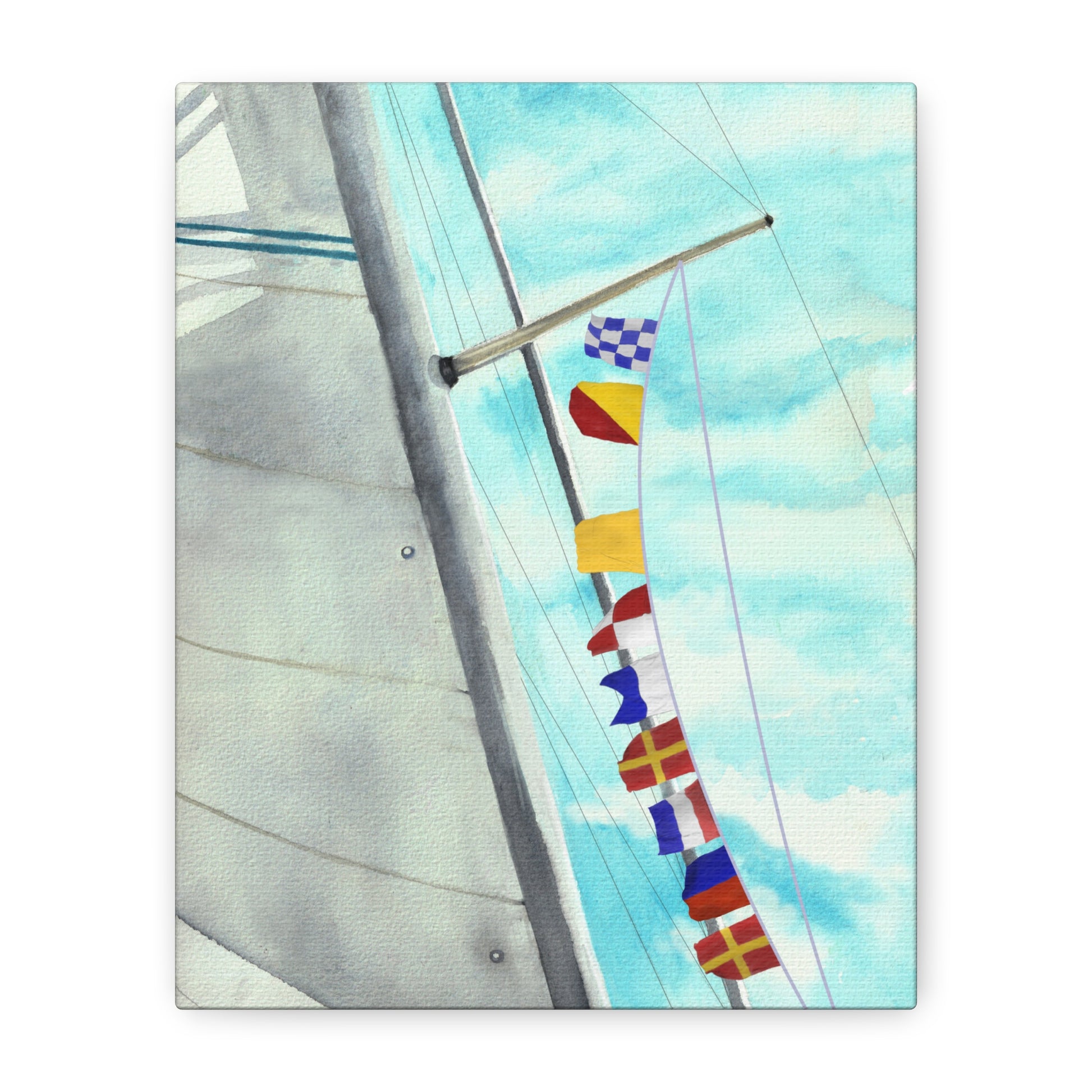 Front view of No Quarter maritime flag wall art – pirate-themed boating decor
